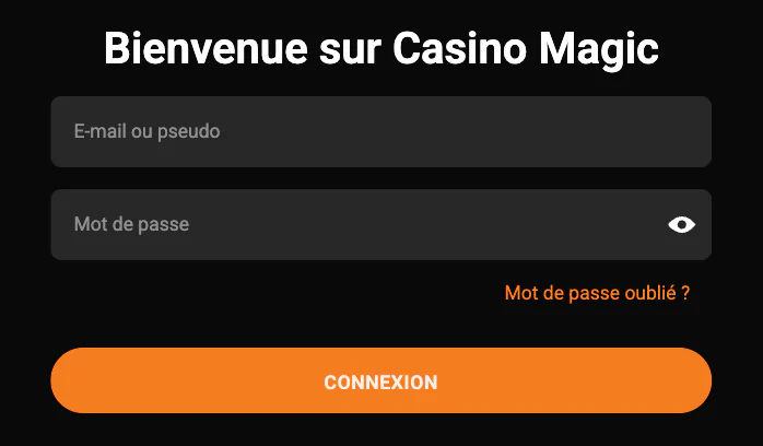 MagicWins connexion